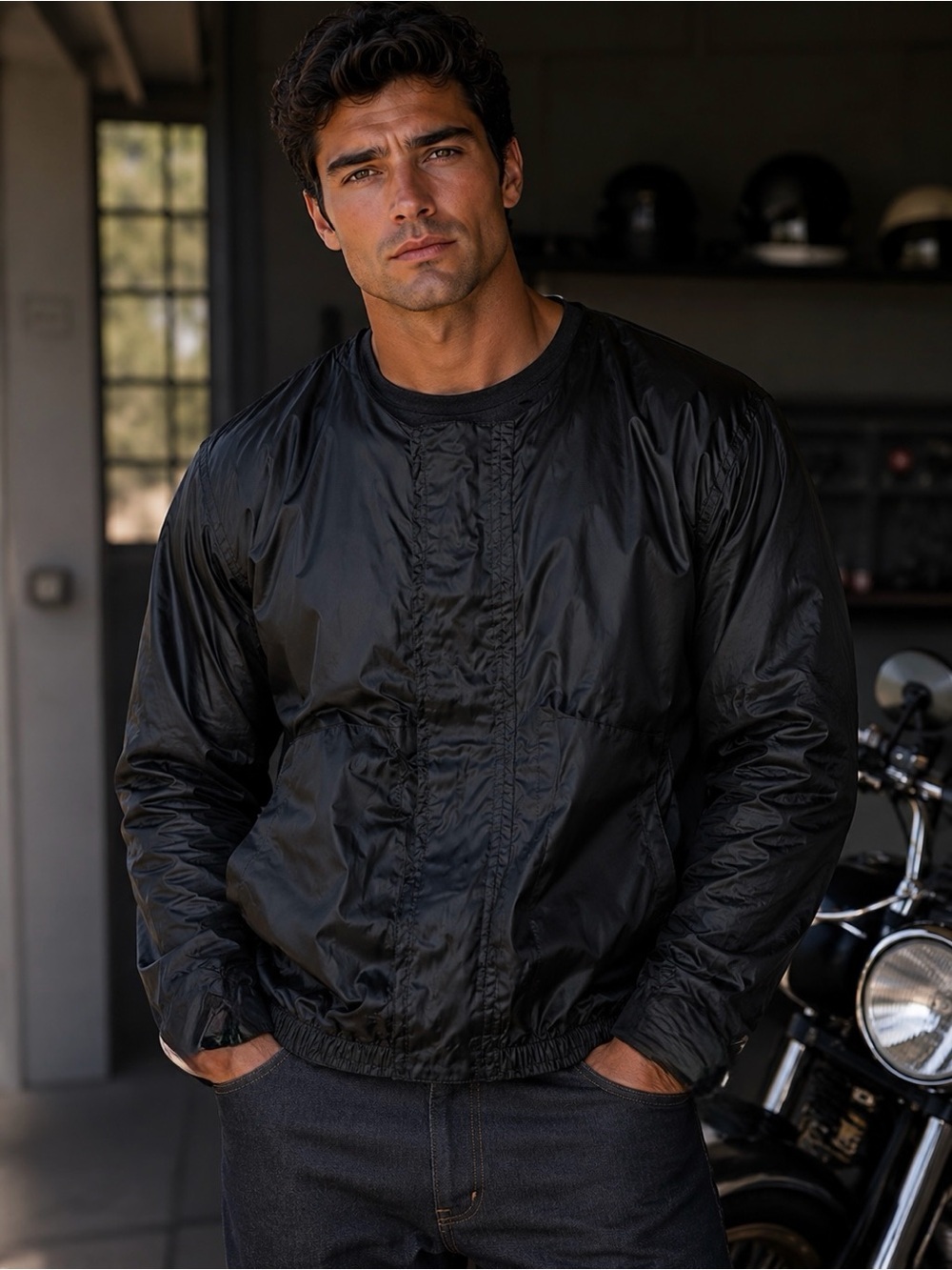 Xelement Advanced Motorcycle Gear Black Liner Windbreaker Jacket - Size 2XL